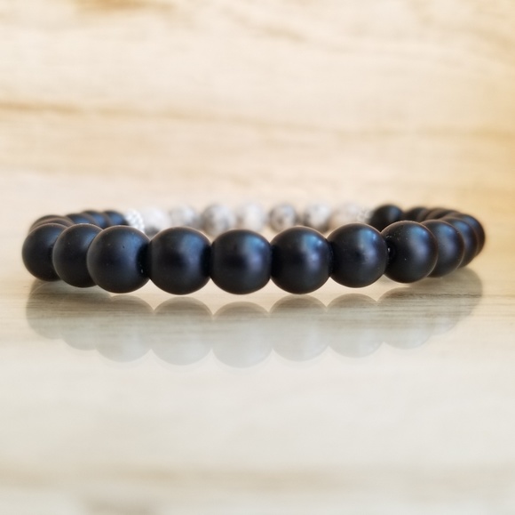 Sesame Jasper & Black Onyx Beaded Bracelet - Picture 3 of 7